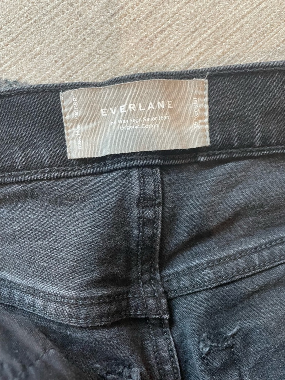 Everlane The Way-High Sailor Jean Washed Black 25L - Picture 3 of 8